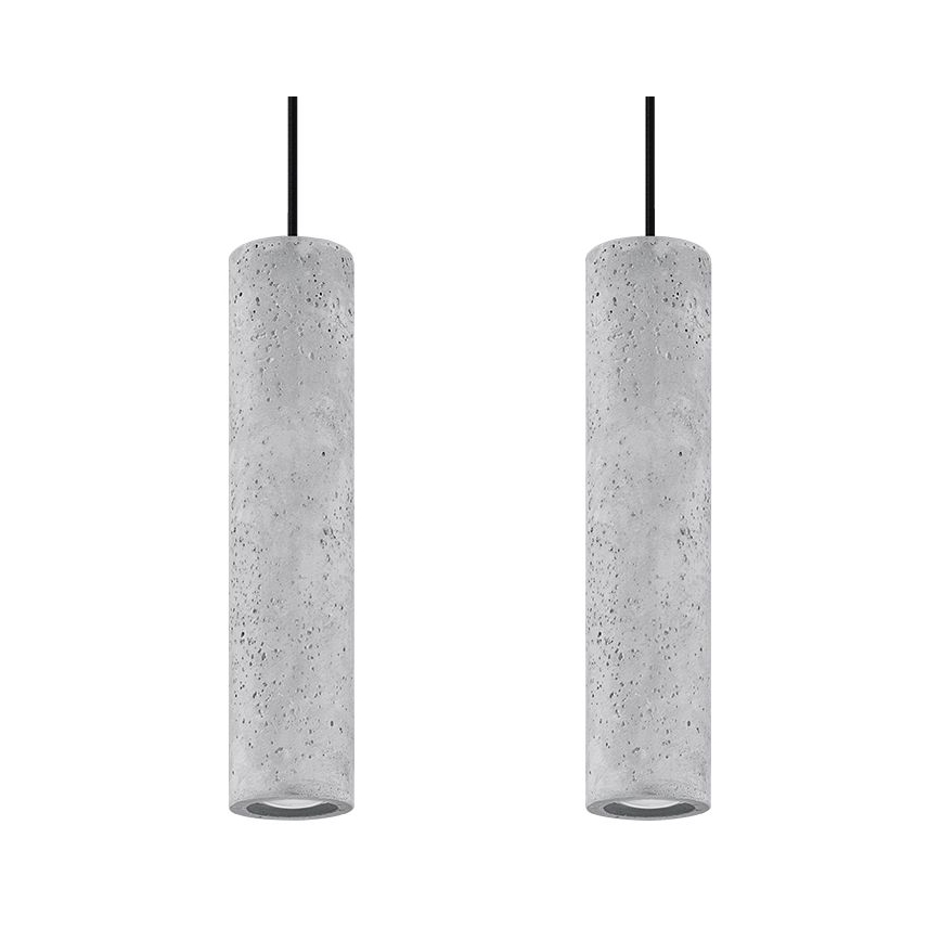 Chandelier on a string LUVO 2xGU10/40W/230V concrete/black