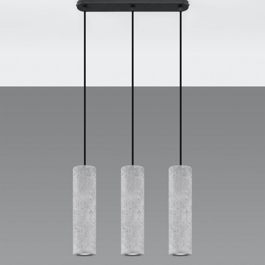 Chandelier on a string LUVO 3xGU10/40W/230V concrete/black