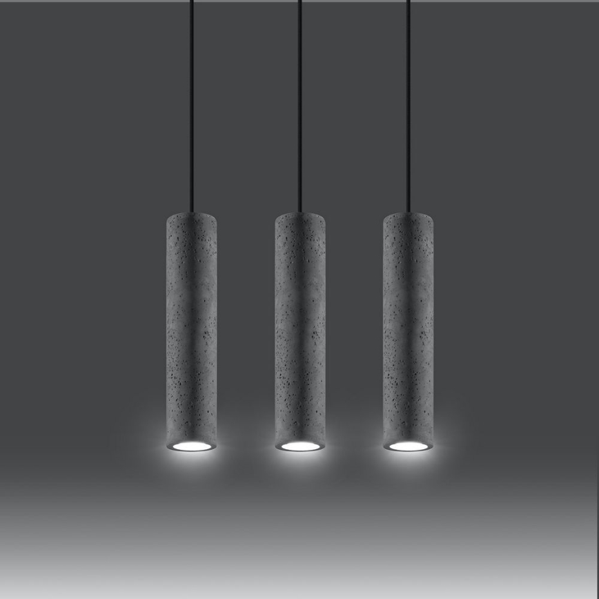 Chandelier on a string LUVO 3xGU10/40W/230V concrete/black