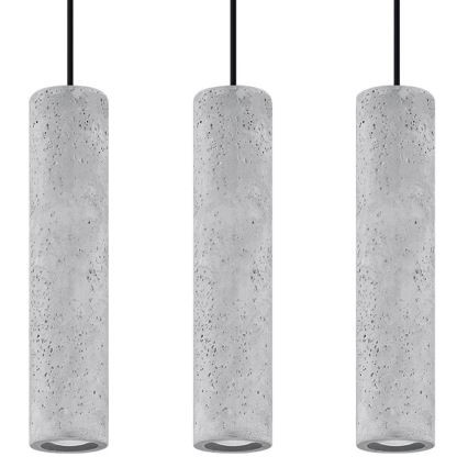 Chandelier on a string LUVO 3xGU10/40W/230V concrete/black