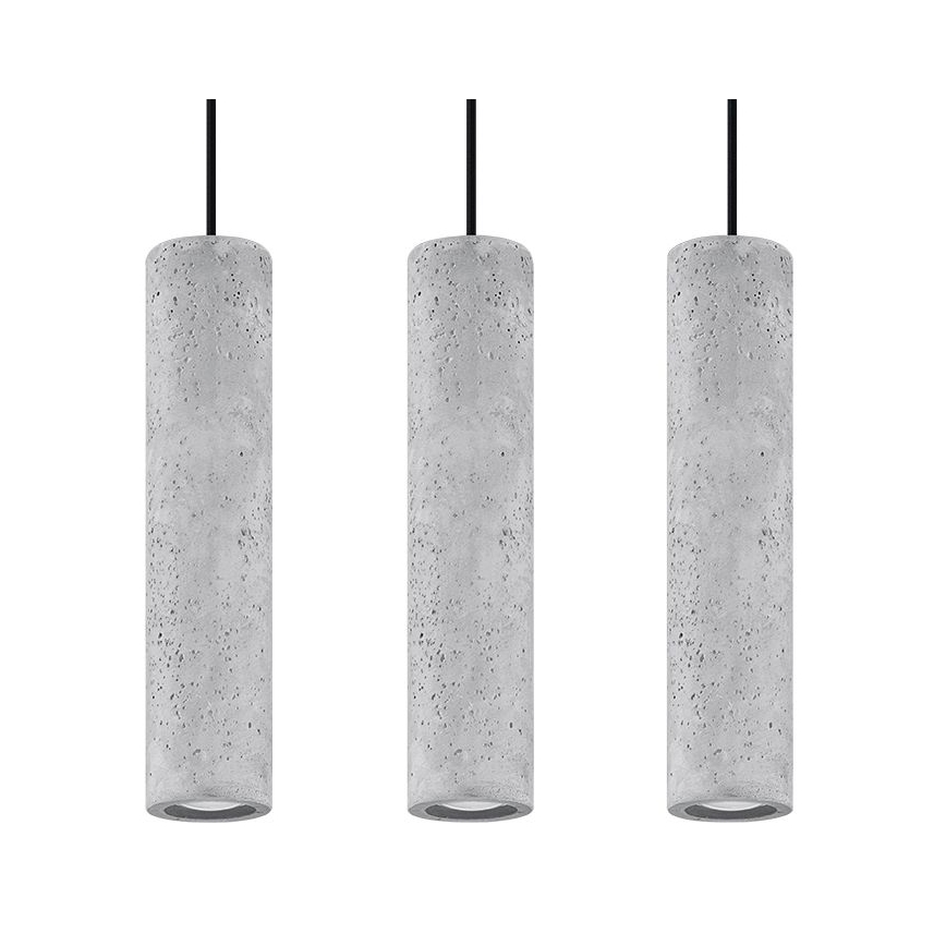 Chandelier on a string LUVO 3xGU10/40W/230V concrete/black