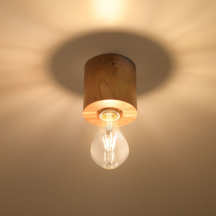 Ceiling light SALGADO 1xE27/60W/230V beech