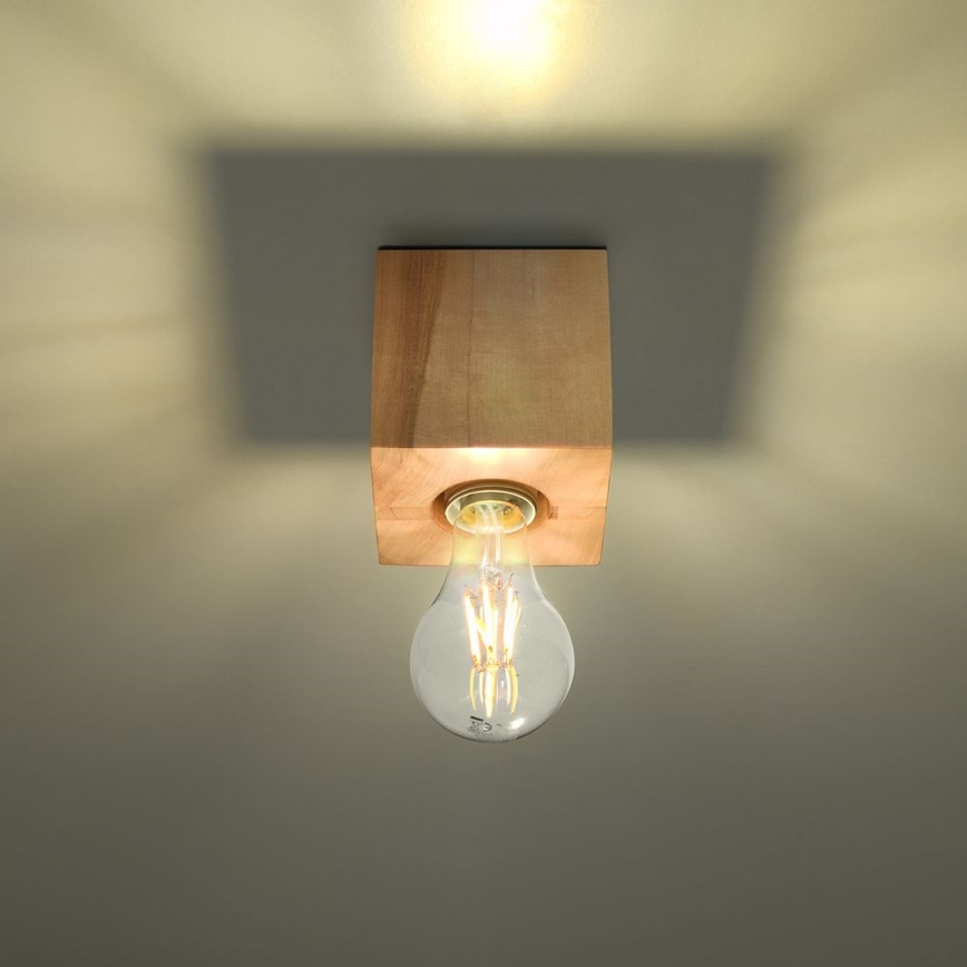Ceiling light ABEL 1xE27/60W/230V beech
