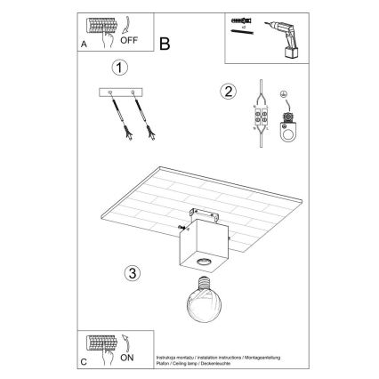 Ceiling light ABEL 1xE27/60W/230V beech