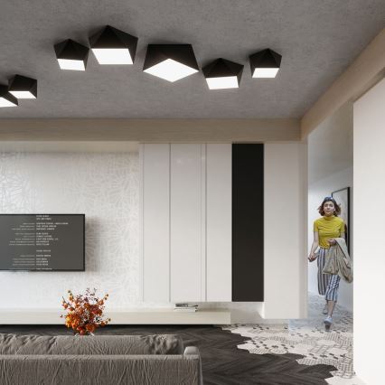 Ceiling light HEXA 2xE27/60W/230V black
