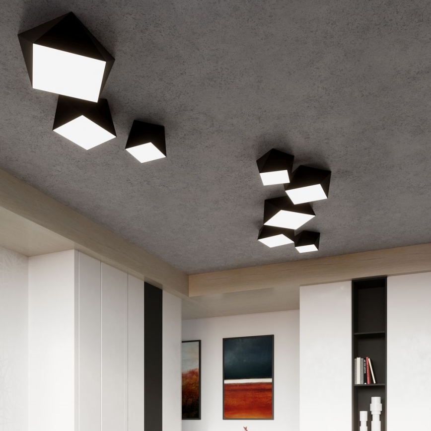 Ceiling light HEXA 2xE27/60W/230V black