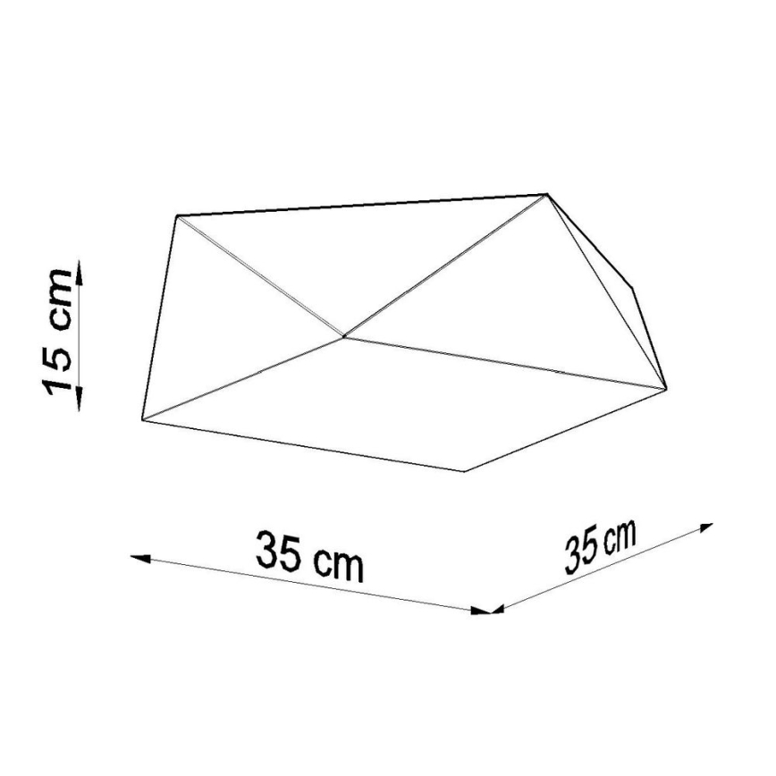 Ceiling light HEXA 2xE27/60W/230V black