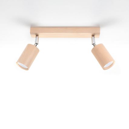 Spotlight BERGE 2xGU10/40W/230V beech