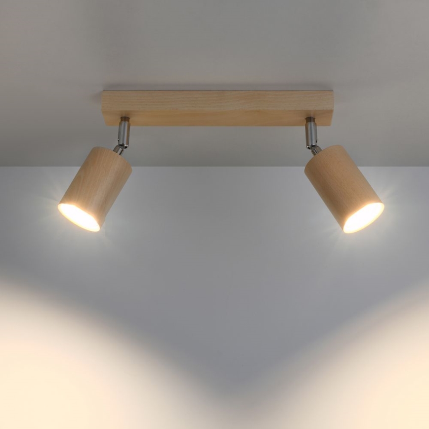 Spotlight BERGE 2xGU10/40W/230V beech