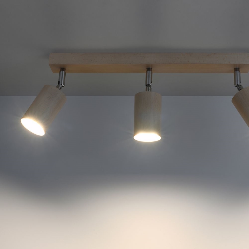 Spotlight BERGE 3xGU10/40W/230V beech