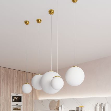 TOYA Cable Pendant Light 1xE27/60W/230V Ø 20 cm White/Gold