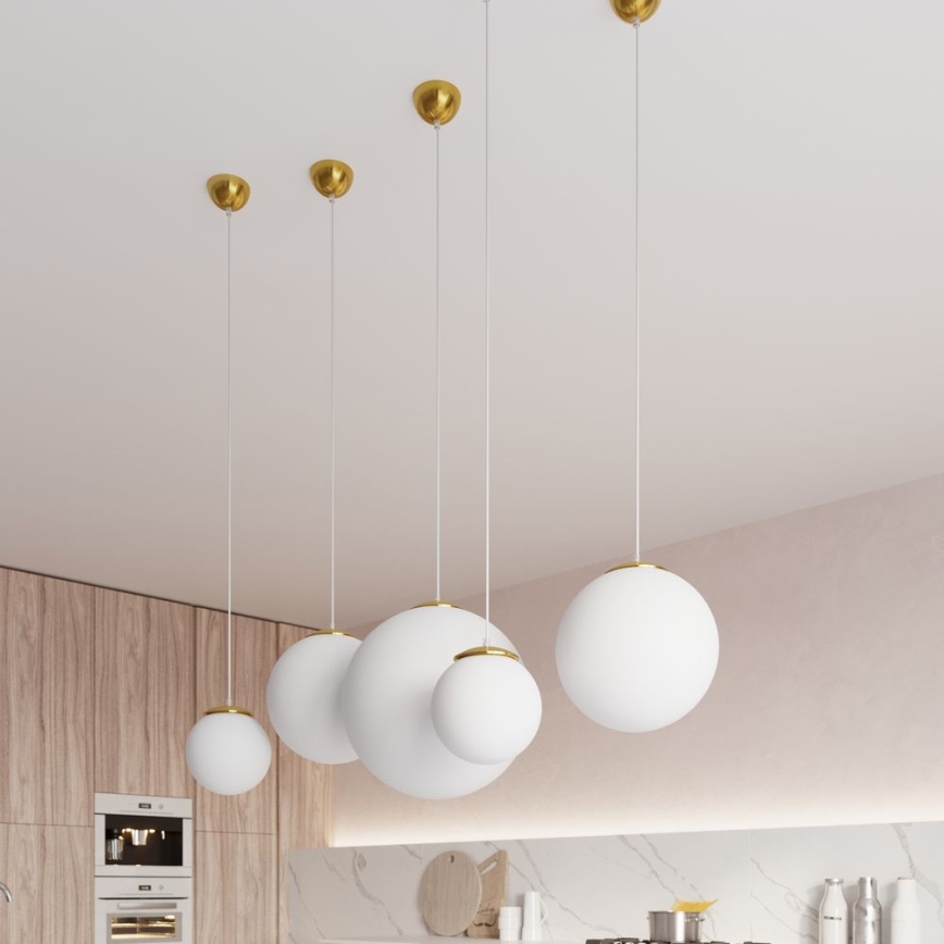 TOYA Cable Pendant Light 1xE27/60W/230V Ø 20 cm White/Gold