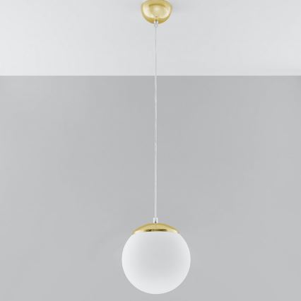 TOYA Cable Pendant Light 1xE27/60W/230V Ø 20 cm White/Gold