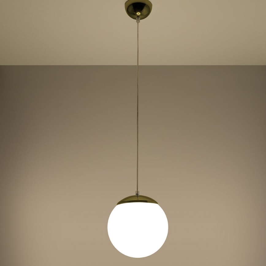 TOYA Cable Pendant Light 1xE27/60W/230V Ø 20 cm White/Gold