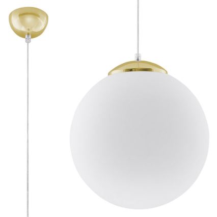 TOYA cable pendant 1xE27/60W/230V Ø 30 cm white/gold