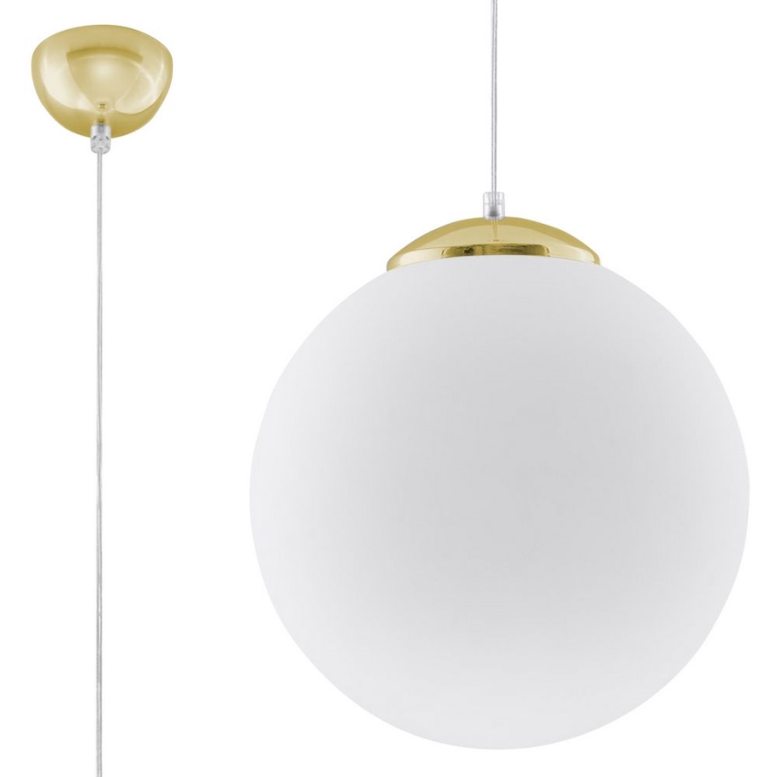 TOYA cable pendant 1xE27/60W/230V Ø 30 cm white/gold