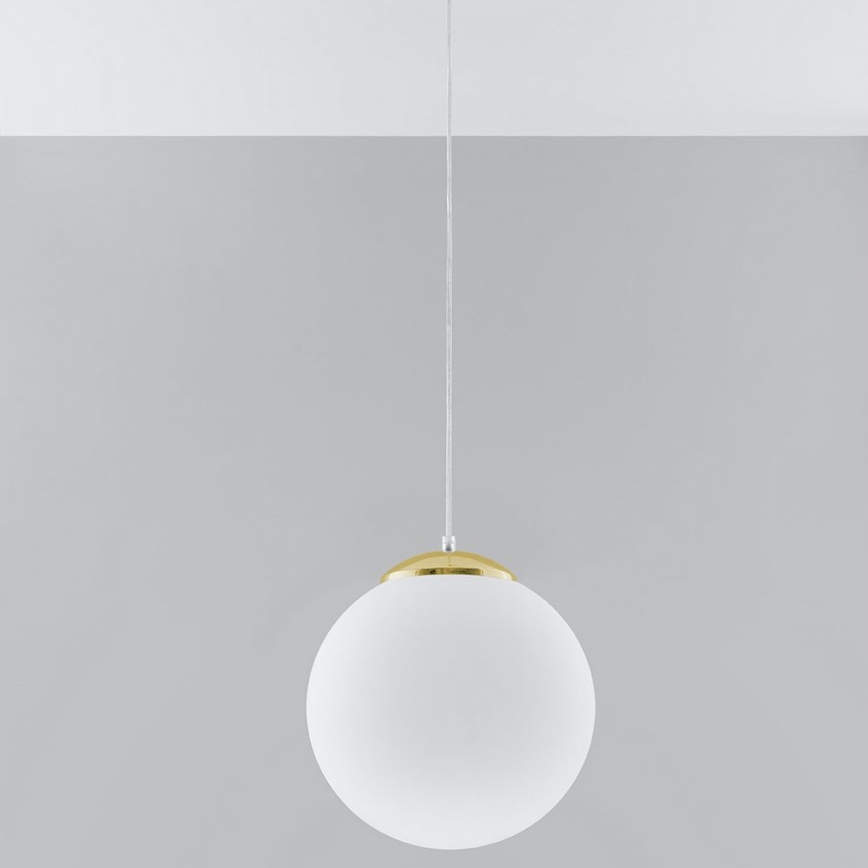 TOYA cable pendant 1xE27/60W/230V Ø 30 cm white/gold