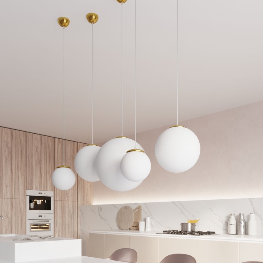 TOYA cable pendant light 1xE27/60W/230V Ø 40 cm white/gold