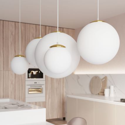 TOYA cable pendant light 1xE27/60W/230V Ø 40 cm white/gold