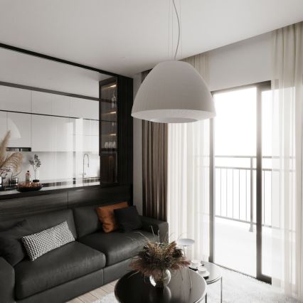 Chandelier on a string BELLA 3xE27/60W/230V d. 60 cm white