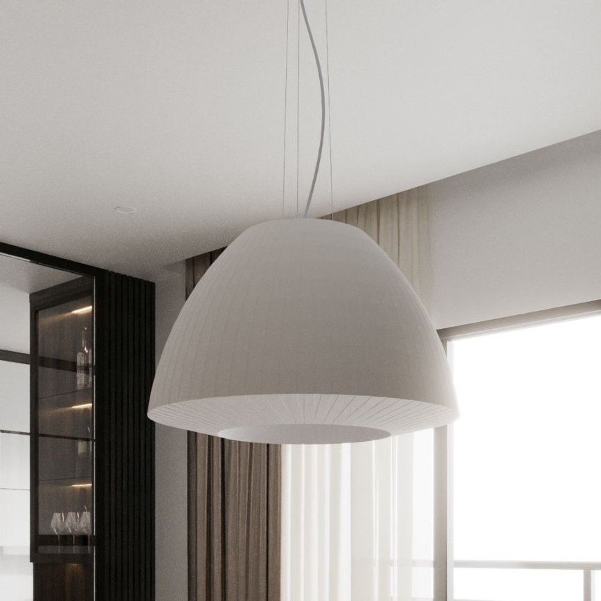 Chandelier on a string BELLA 3xE27/60W/230V d. 60 cm white