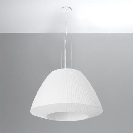 Chandelier on a string BELLA 3xE27/60W/230V d. 60 cm white