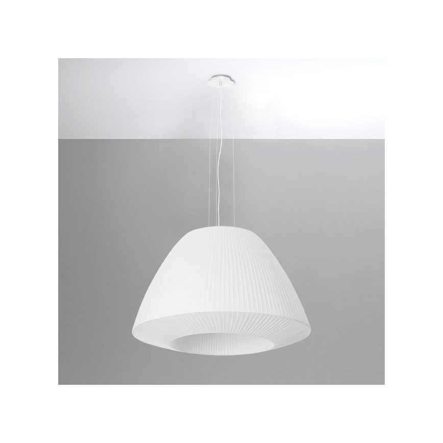 Chandelier on a string BELLA 3xE27/60W/230V d. 60 cm white