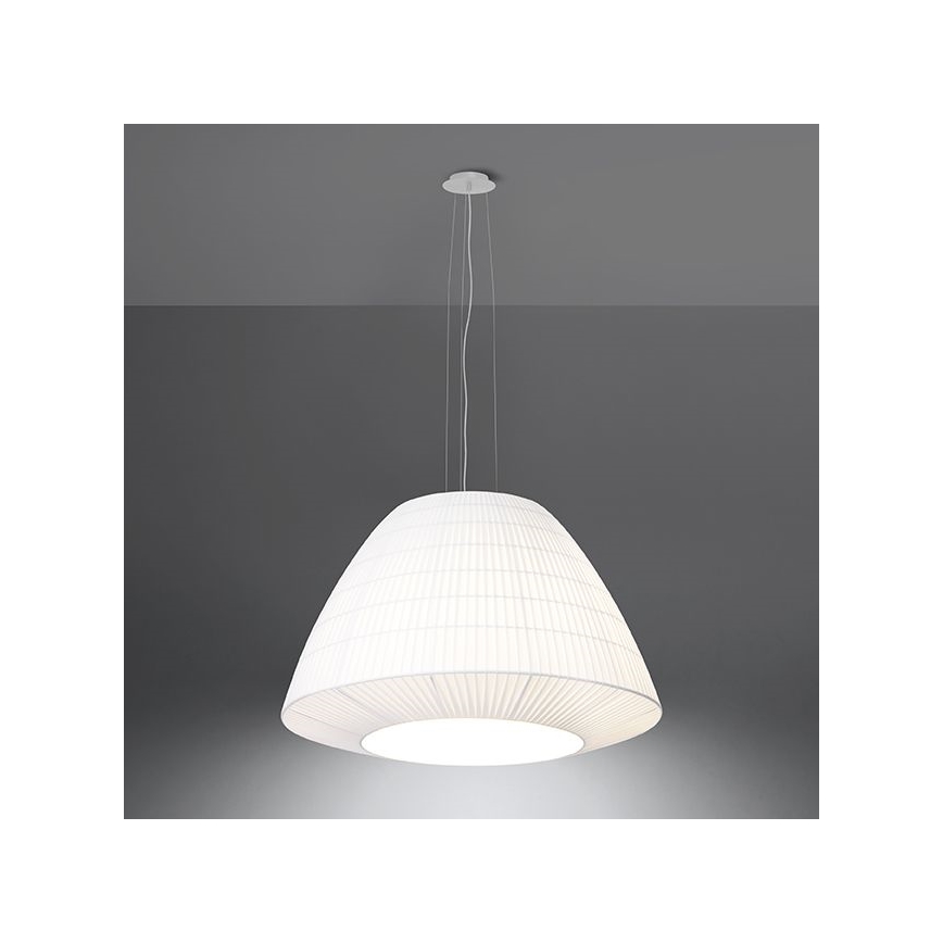 Chandelier on a string BELLA 3xE27/60W/230V d. 60 cm white