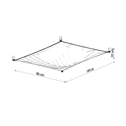 LED Ceiling Light LUNA 2xG13/8.5W/230V 80x105 cm White