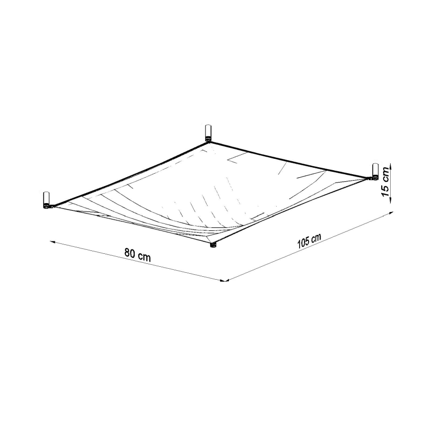 LED Ceiling Light LUNA 2xG13/8.5W/230V 80x105 cm White