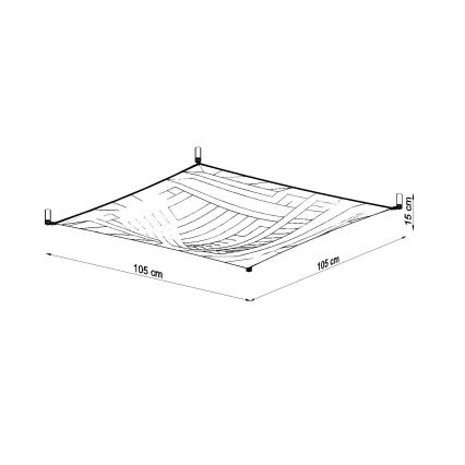 LED Ceiling Light LUNA 4x G13/8.5W/230V 105x105 cm White