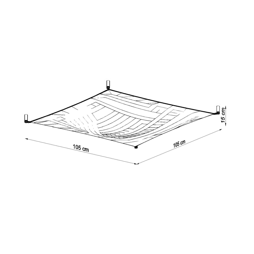 LED Ceiling Light LUNA 4x G13/8.5W/230V 105x105 cm White