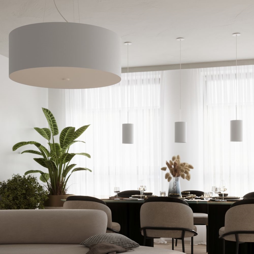 Chandelier on a string OTTO 1xE27/60W/230V d. 15 cm white