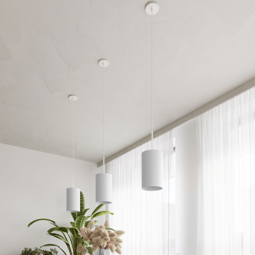 Chandelier on a string OTTO 1xE27/60W/230V d. 15 cm white