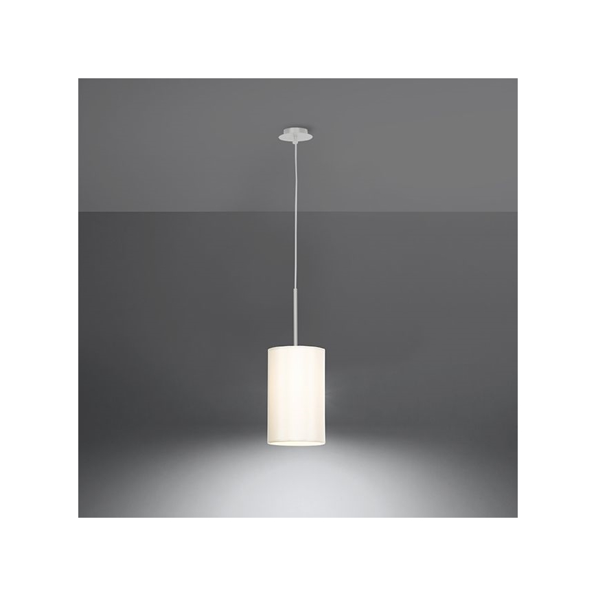 Chandelier on a string OTTO 1xE27/60W/230V d. 15 cm white