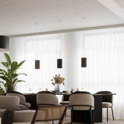 Chandelier on a string OTTO 1xE27/60W/230V d. 15 cm black