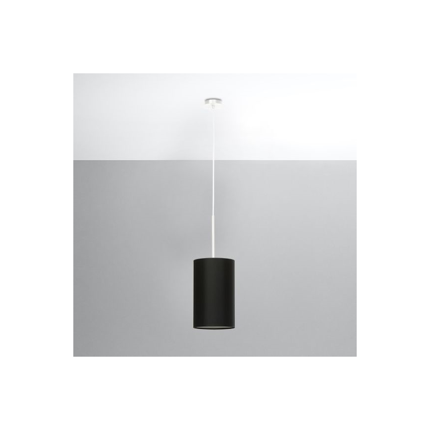 Chandelier on a string OTTO 1xE27/60W/230V d. 15 cm black
