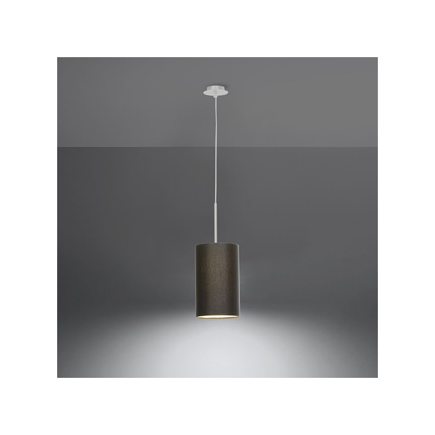 Chandelier on a string OTTO 1xE27/60W/230V d. 15 cm black