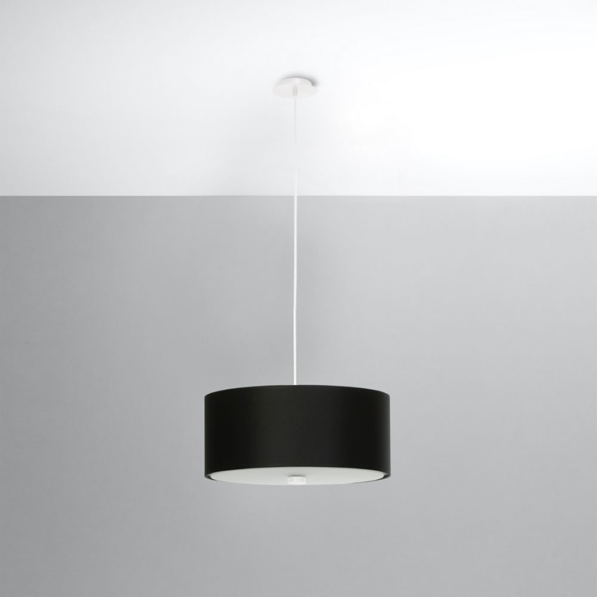 Chandelier on a string SKALA 3xE27/60W/230V d. 30 cm black