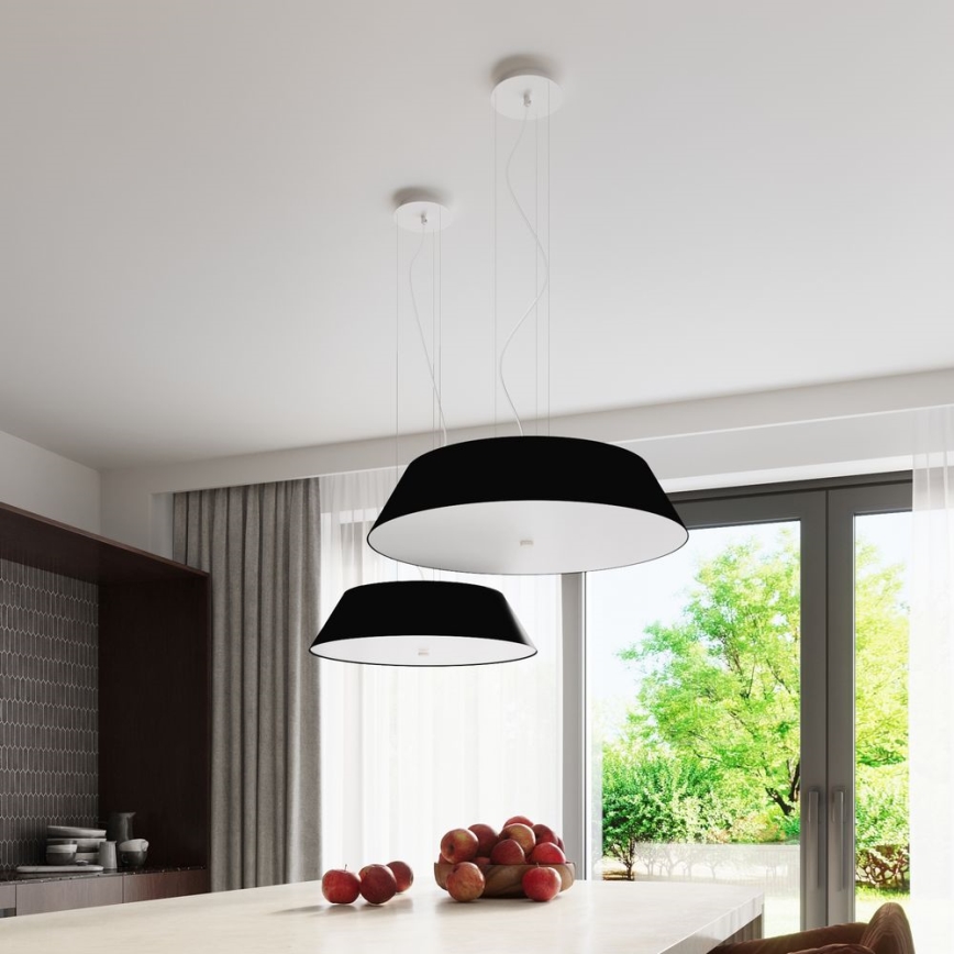 Chandelier on a string VEGA 5xE27/60W/230V d. 60 cm black