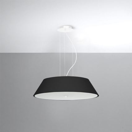 Chandelier on a string VEGA 5xE27/60W/230V d. 60 cm black