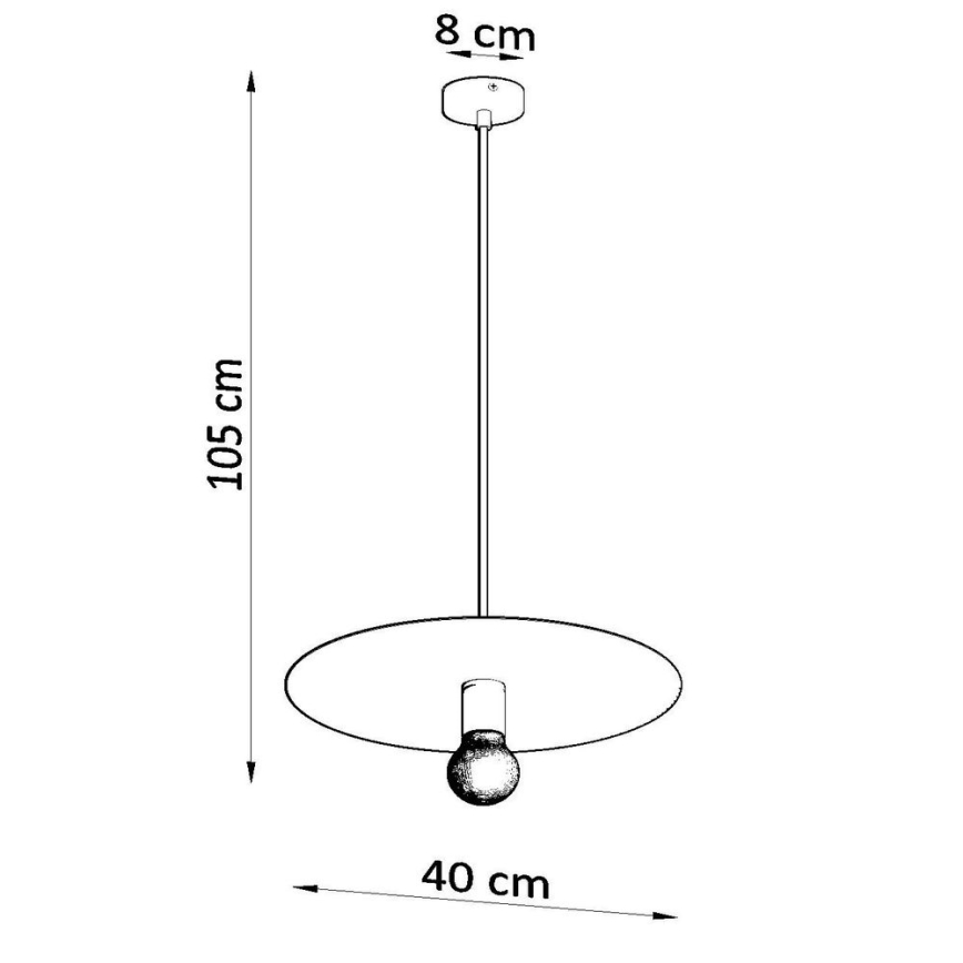 Chandelier on a string FLAVIO 1xE27/60W/230V black