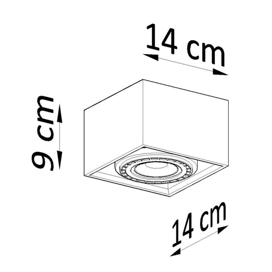 Ceiling light QUATRO AR111 1xGU10/40W/230V concrete