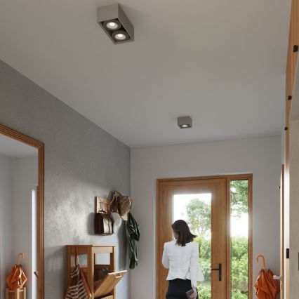 Ceiling light QUATRO AR111 2xGU10/40W/230V concrete