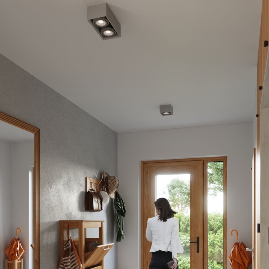 Ceiling light QUATRO AR111 2xGU10/40W/230V concrete