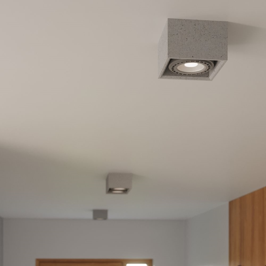 Ceiling light QUATRO AR111 2xGU10/40W/230V concrete