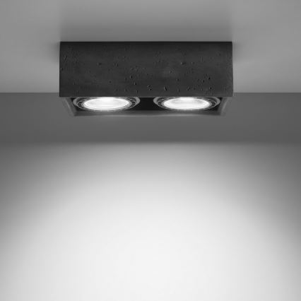 Ceiling light QUATRO AR111 2xGU10/40W/230V concrete