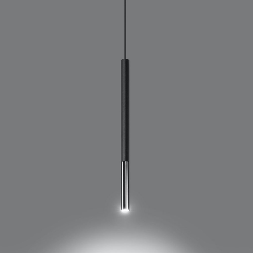Chandelier on a string MOSAIC 1xG9/12W/230V black/shiny chrome