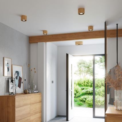 Ceiling light BASIC AR111 1xGU10/40W/230V beech