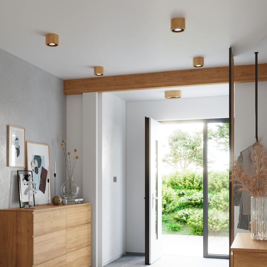 Ceiling light BASIC AR111 1xGU10/40W/230V beech